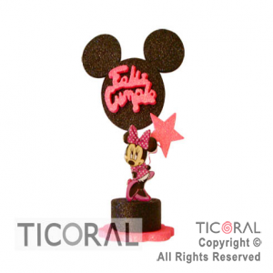 ADORNO TIMBAL C/FIGURA MINNIE TELGO F/C x 1